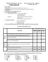 Đề cương ôn tập Giữa kì 1 Tiếng Anh 11 năm 2024–2025 trường THPT Hoàng Văn Thụ (Hà Nội)